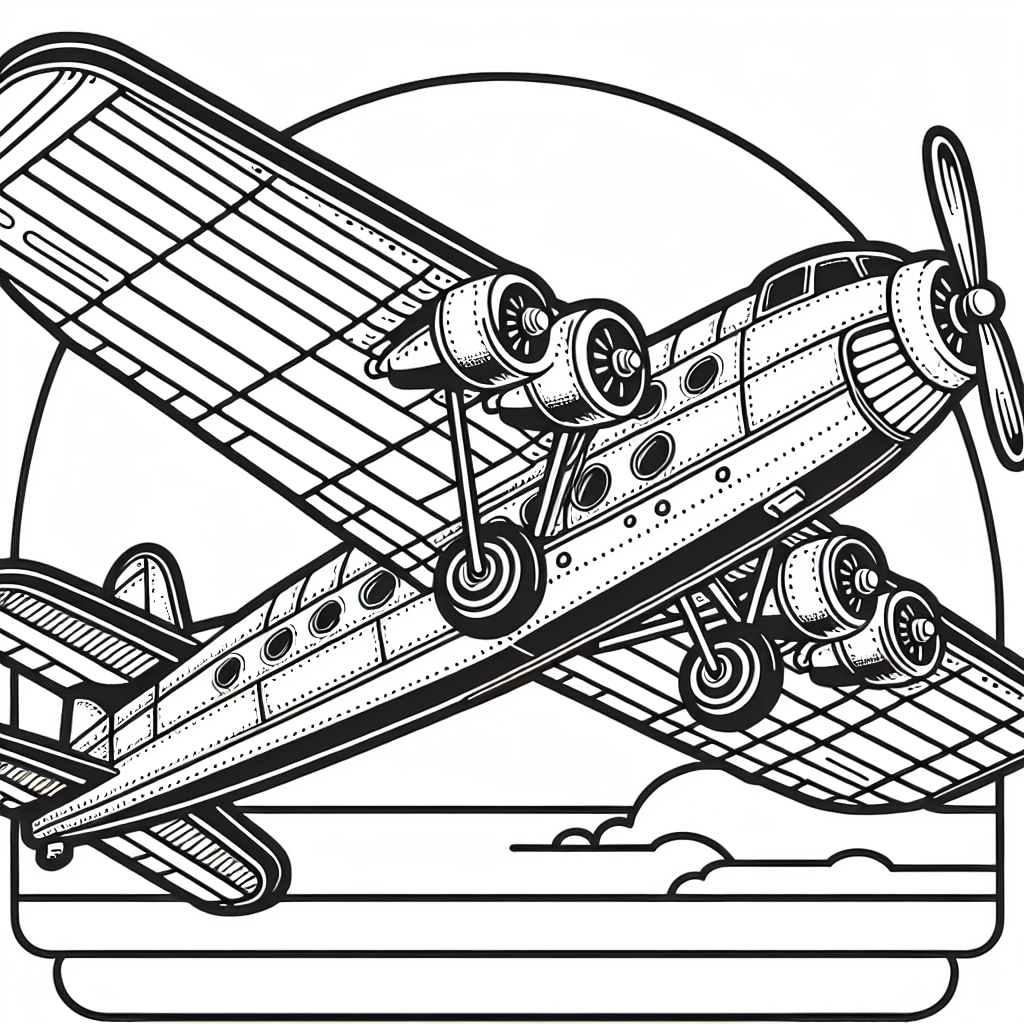 飛行機を題材にした最新のぬりえアイデア