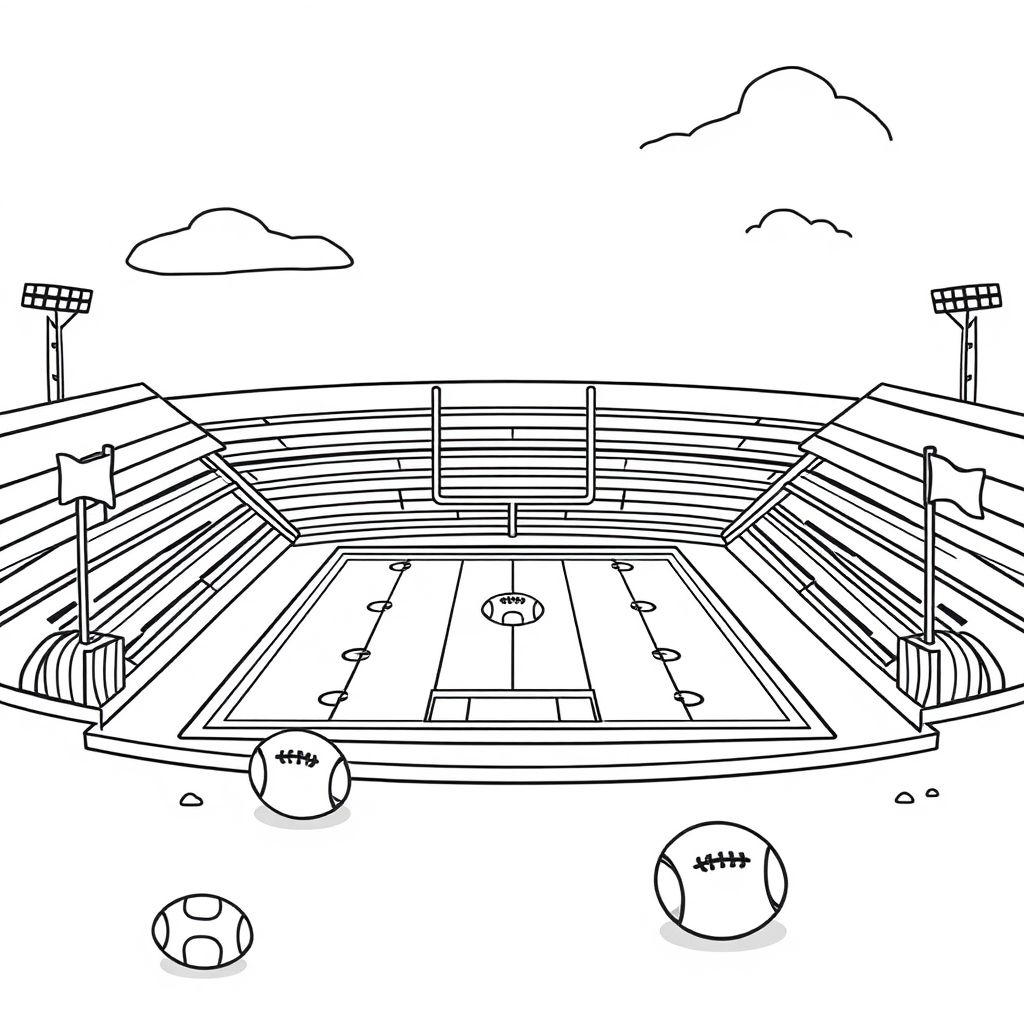 フットボールスタジアムの塗り絵アイデアと最新トレンド