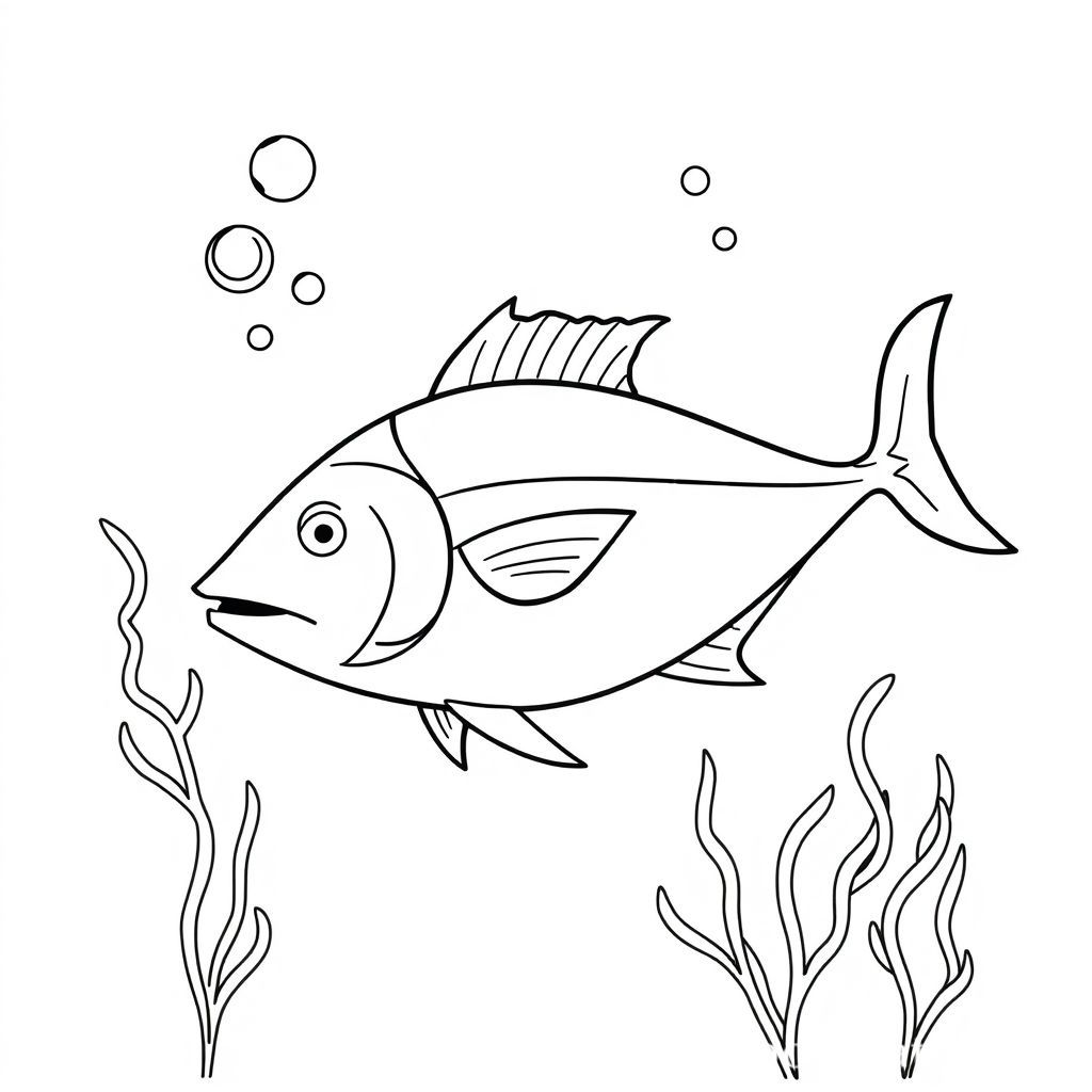 マグロは海を泳ぎます。魅力的な塗り絵アイデアとトレンド