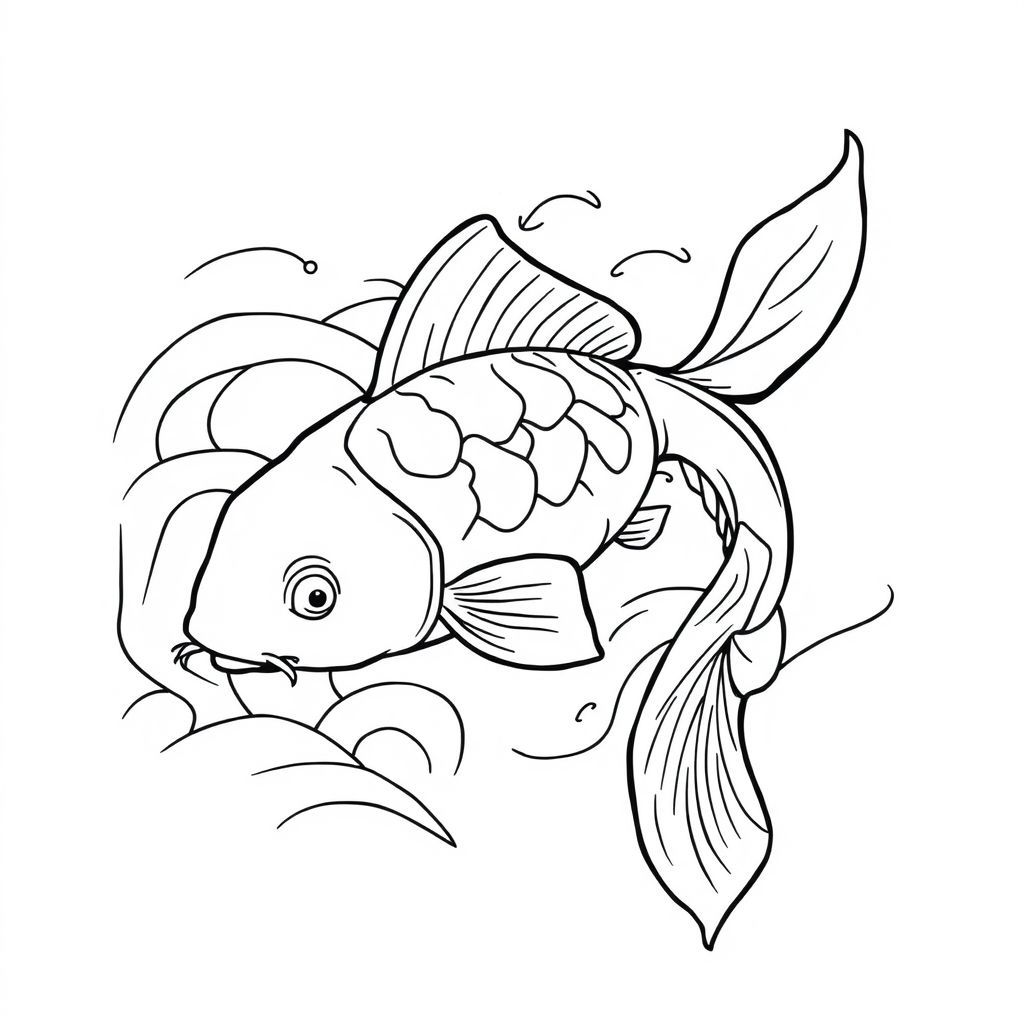 鯉 (Koi) の魅力を塗り絵で体験しよう