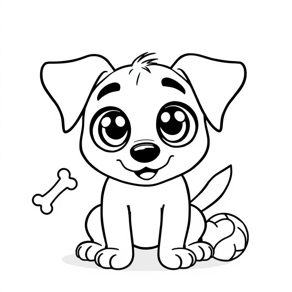 犬は大きな目を持っています - 魅力的な塗り絵アイデアとトレンド