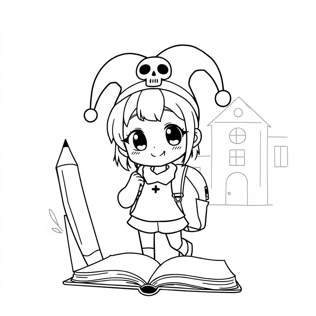 Kuromiのぬりえ - クロミは学校に行きます！楽しい塗り絵アイデア