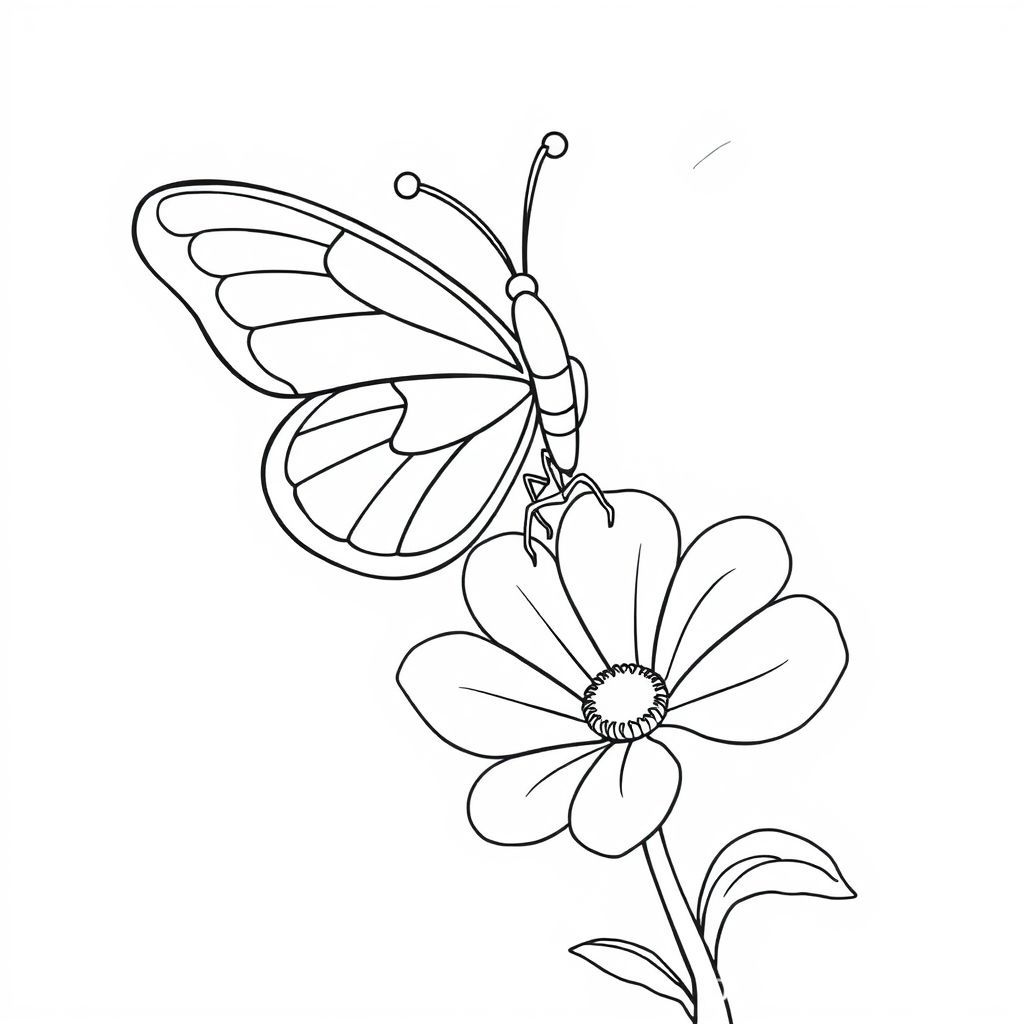 蝶が花に止まる塗り絵アイデアと楽しみ方