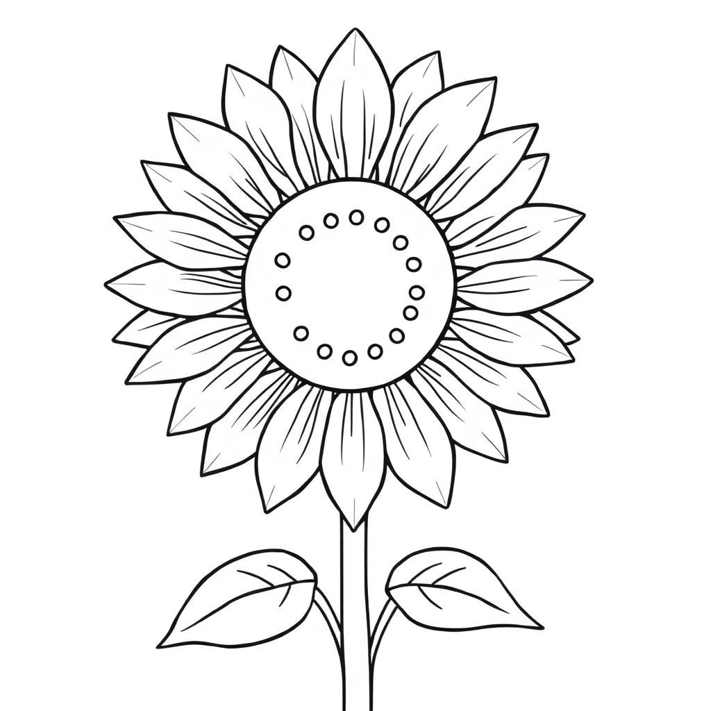 ひまわりが咲く塗り絵アイデアと楽しみ方