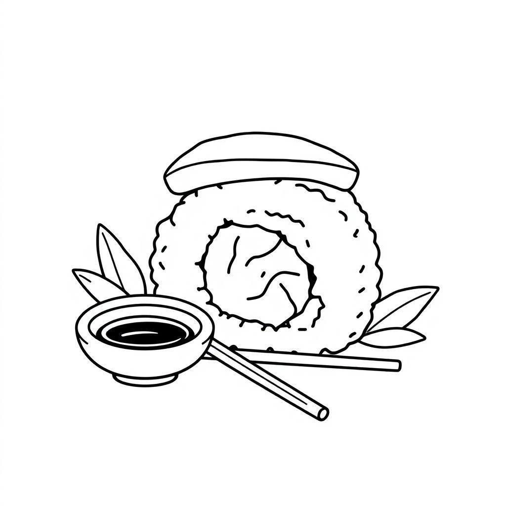 マグロ寿司の塗り絵アイデアと楽しみ方