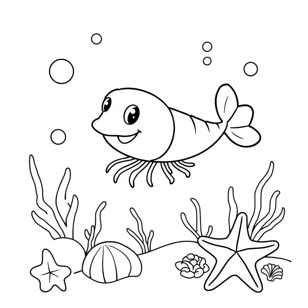 エビをテーマにした魅力的な塗り絵アイデア