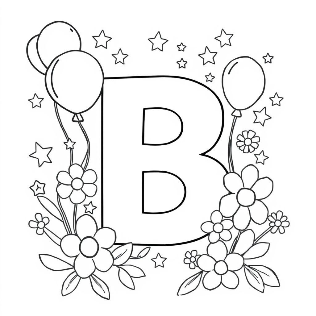 大文字のBに関連する塗り絵アイデアと楽しみ方