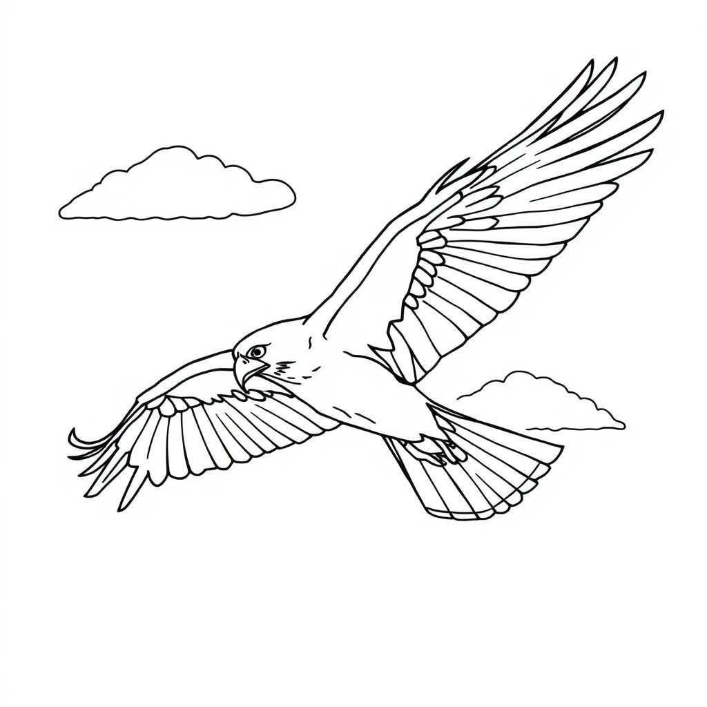 イーグルをテーマにした塗り絵で楽しむ創造的な時間