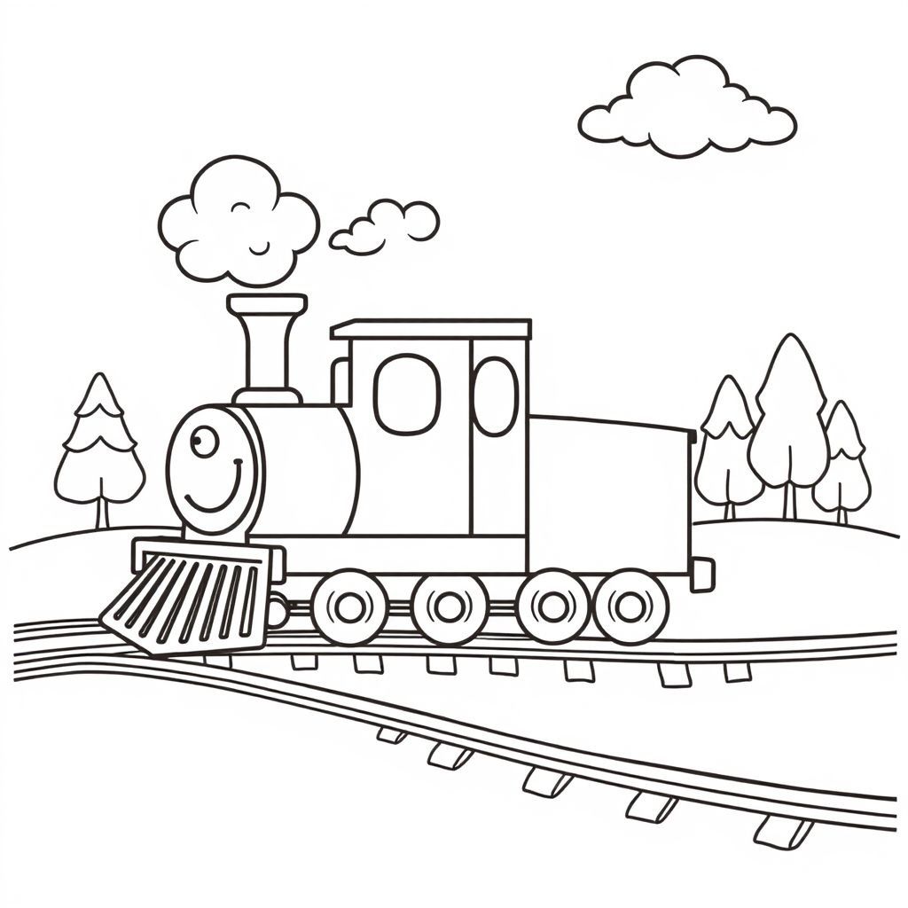 電車は線路を走ります！楽しい塗り絵アイデアとトレンド