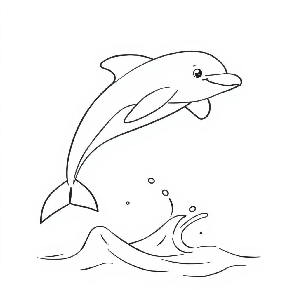 イルカが海水から飛び出す塗り絵アイデアと楽しみ方