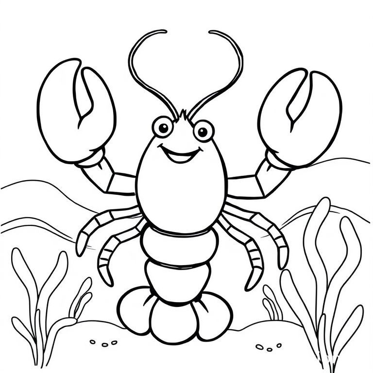 エビ・ロブスターの塗り絵で楽しむ創造的な時間