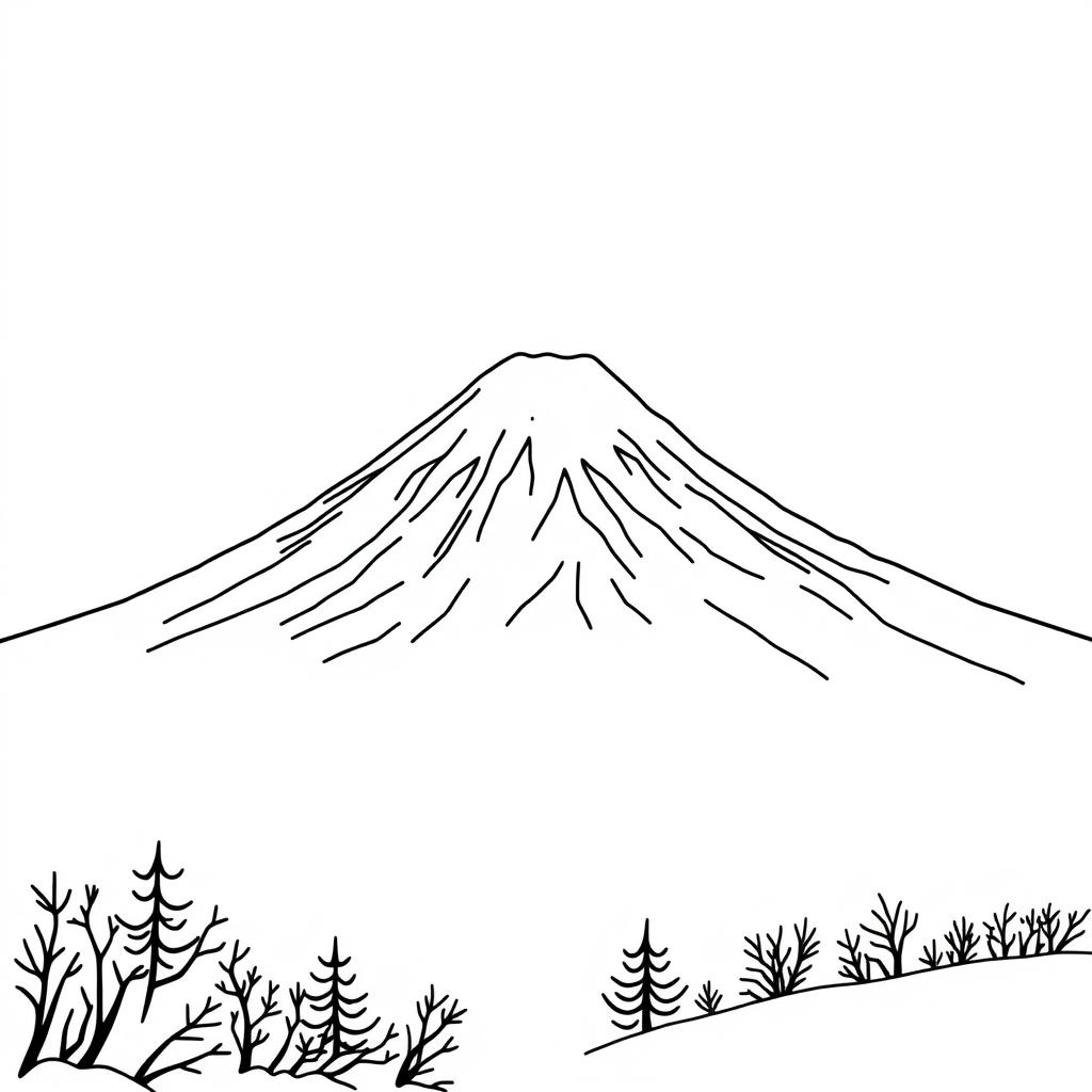 山 の ぬり絵：現代のアートとトレンド