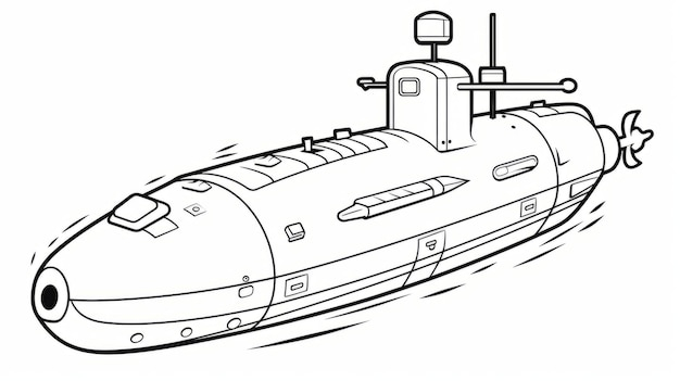 楽しい潜水艦の塗り絵 - その他のカテゴリーを楽しもう